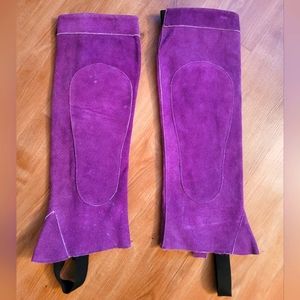 Vintage purple suede half chaps